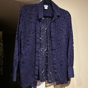 Chicos Purple Lace blouse